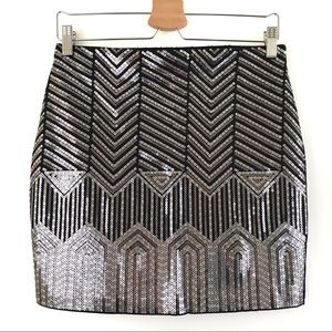 Express Sequin Mini Skirt | Size Small